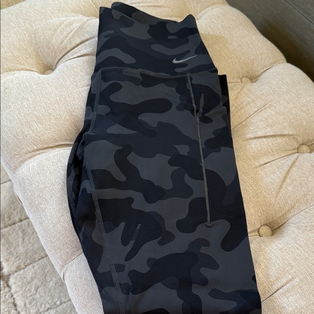 Nike Gray Camouflage Dri-FIT Leggings
